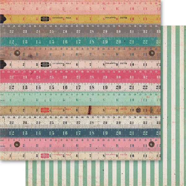 Ruby Rock-It, Bolt, Double-Sided Cardstock 12x12, Measure
