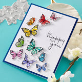 Spellbinders BetterPress Letterpress Press Plates & Dies Set, Butterfly Swirl 2/Plates & 2/Dies