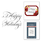 Spellbinders, BetterPress Press Plate By Paul Antonio, Copperplate, Happy Holidays (BP-178)