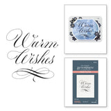 Spellbinders, BetterPress Press Plate By Paul Antonio, Copperplate, Warm Wishes (BP-179)