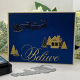 Spellbinders, BetterPress Press Plate By Paul Antonio, Copperplate, Believe (BP-183)