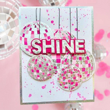Spellbinders, Press Plate & Die Set By Carissa Wiley Disco Impressions, Shine Bright (BP-210)