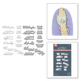 Spellbinders, Press Plate & Die Set, Beads of Friendship, Bestie Sentiments (BP-225)