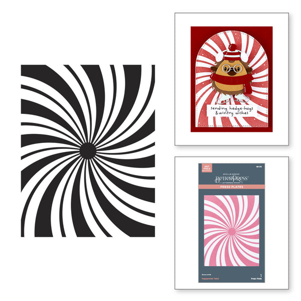 Spellbinders BetterPress Plate, Merry Mischief, Peppermint Twist (BP-315)