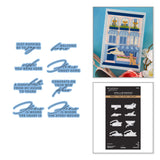 Spellbinders Press + Foil Plate & Die Set by Yana Smakula, Welcome Home Sentiments (BP-361)