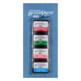 Spellbinders BetterPress Letterpress Mini Ink Pad Set 4/Pkg, Flower Garden