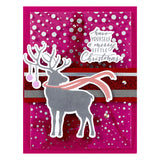 Spellbinders BetterPress Plate & Die Set, From the Home for the Holidays Collection, Dashing Reindeer Registration (BPR-013)