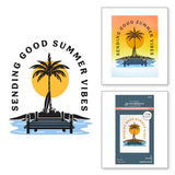 Spellbinders, BetterPress, Press Plates and Registration Template, Summer Vibes (BPS-002)