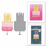 Spellbinders, BetterPress Society, Press Plates, Cutting Die & Registration Template, Birthaday Layer Cake (BPR-007)