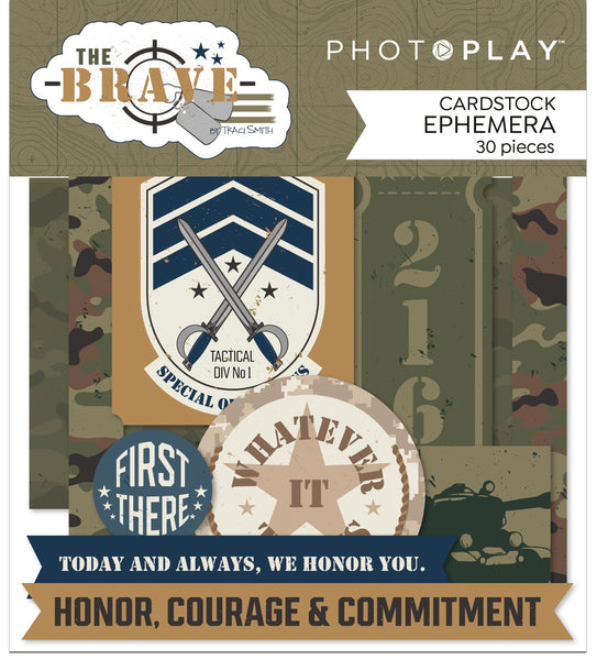 Photo Play, Ephemera Cardstock Die-Cuts, The Brave