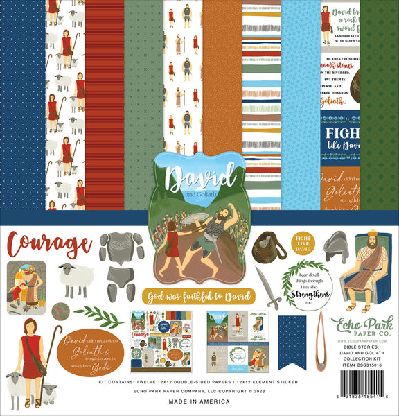 Echo Park Collection Kit 12"X12", Bible Stories: David and Goliath