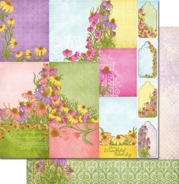 Heartfelt Creations, 12"x12" Double-Sided Paper, Backyard Blossoms Collection