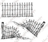 Blue Knight Rubber Stamps by Heidi Pettie, Beach Fence