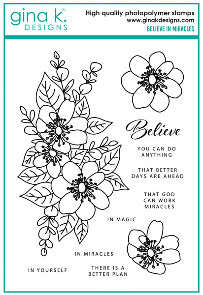 Gina K. Designs, Clear Stamps, Believe in Miracles