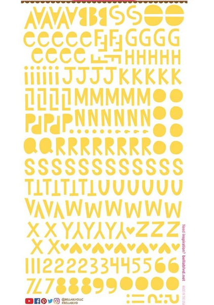 Bella Blvd, Legacy Collection, Cardstock Stickers, Florence Alphabet, Bell Peper (2150)