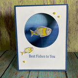Gina K. Designs, 6" x 8" Clear Stamps & Dies Combo by Debrah Warner, Best Fishes
