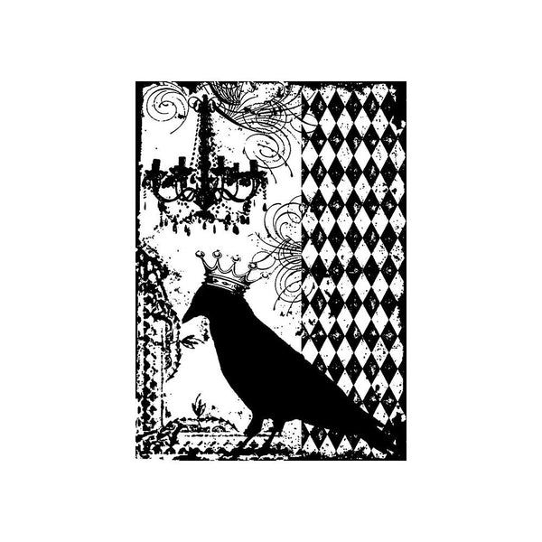 Stampers Anonymous, Tim Holtz Cling Stamp 2.5"X3.5", Blackbird (COM017)