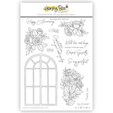 Honey Bee Stamps, 6x8 Clear Stamp & Dies Combo, Blooming View