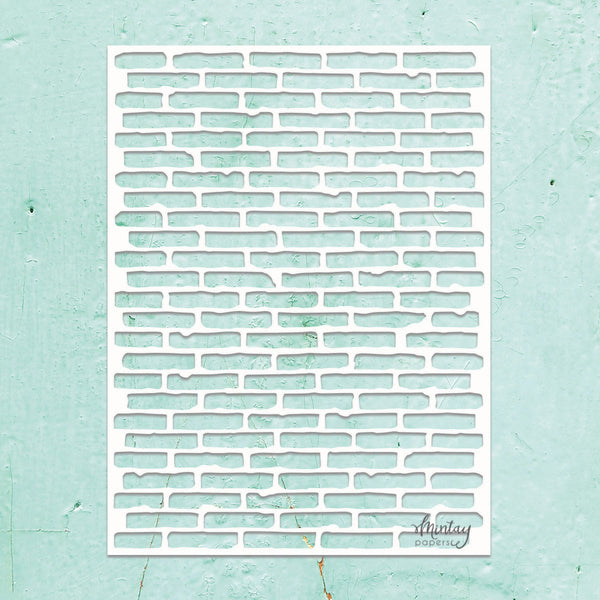 Mintay Kreativa Stencil, 6"x8", Brick Wall