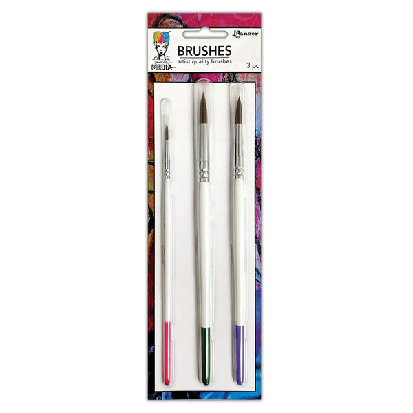 Dina Wakley MEdia Soft Bristle Brush Set, #2, #8 & #12 (MDA88530)