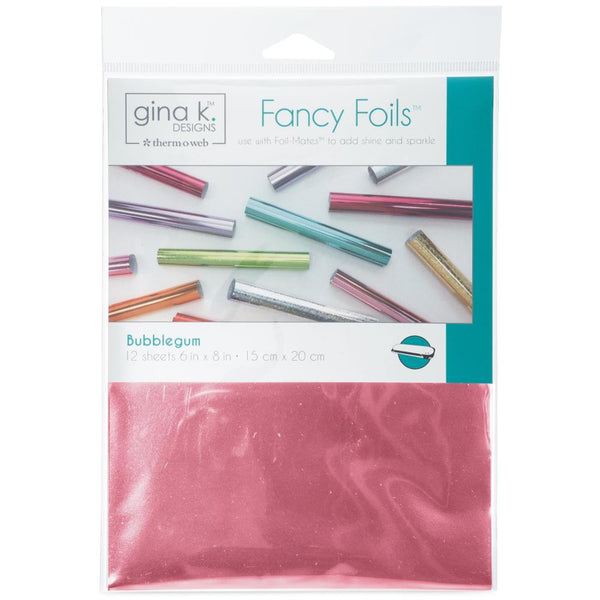 Gina K Designs Fancy Foil 6"X8" 12/Pkg, Bubblegum