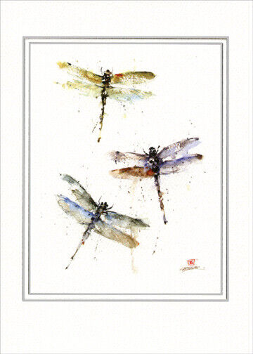 Artist Series Blank Card by Dean Crouser, Dragonflies
