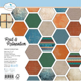 Elizabeth Craftsm Double-Sided Cardstock Pack 12"X12", Rest & Relaxation (C043)