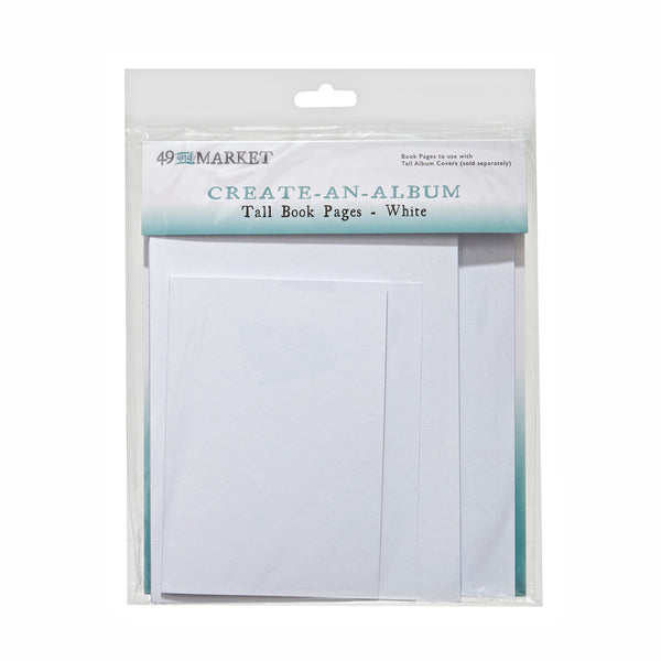 49 And Market Create-An-Album Tall Book Pages, White