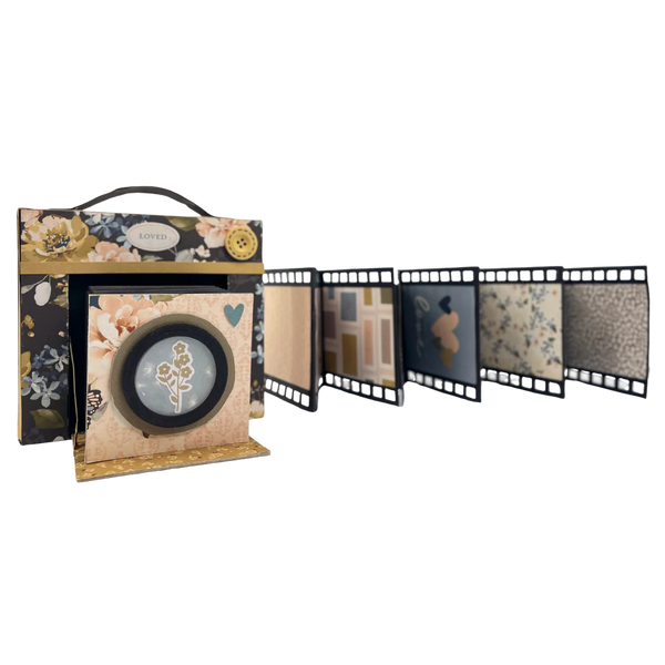 CrafTreat, Scrapbook Blank Precut Album Base, Vintage Camera, Black