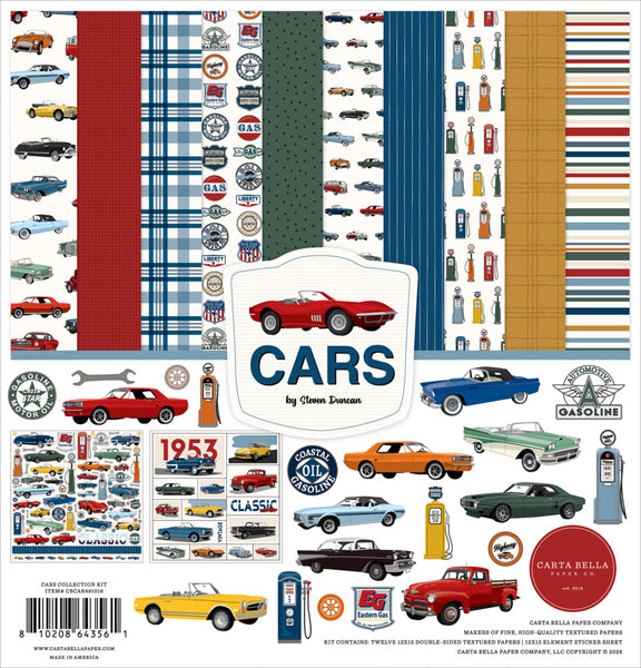 Carta Bella Collection Kit 12"X12", Cars