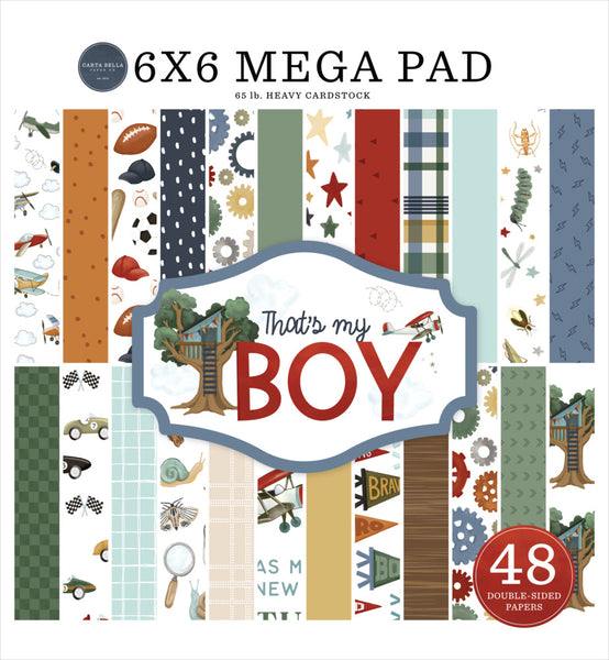Carta Bella, Cardmakers MegaPad 6"X6", That's My Boy (CBB419031) - Scrapbooking Fairies
