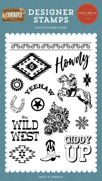 Carta Bella, Cowboys, Yeehaw, Clear Stamps