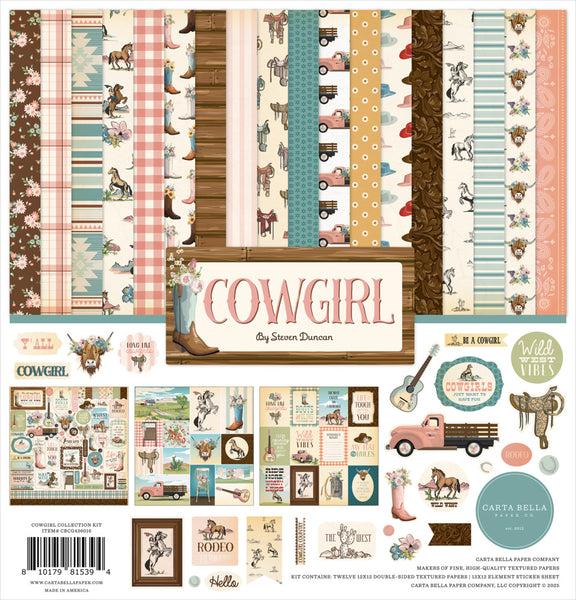 Carta Bella Collection Kit 12"X12", Cowgirl (CBCG436016)