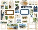 Carta Bella Cardstock Ephemera 33/Pkg, Frames & Tags, Dinosaurs