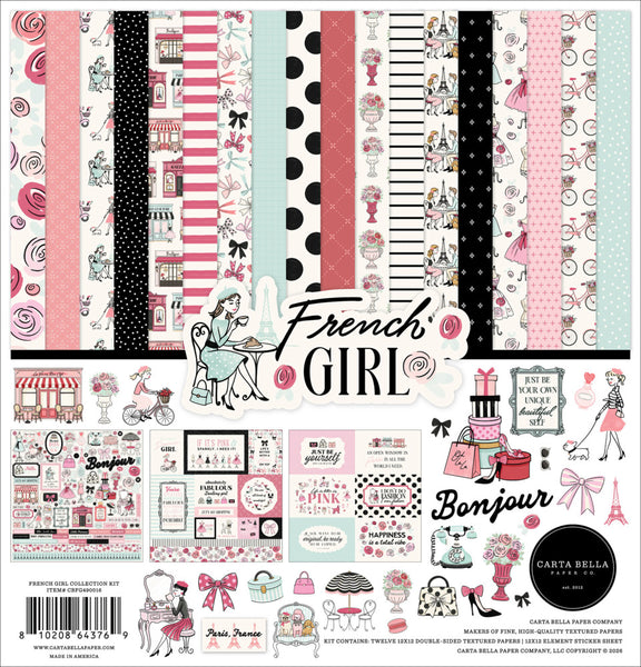 Carta Bella Collection Kit 12"X12", French Girl (CBFG490016)