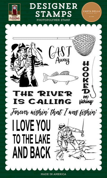 Carta Bella, Clear Stamps, Gone Fishing, Hooked On Fishing (#CBGF374041)