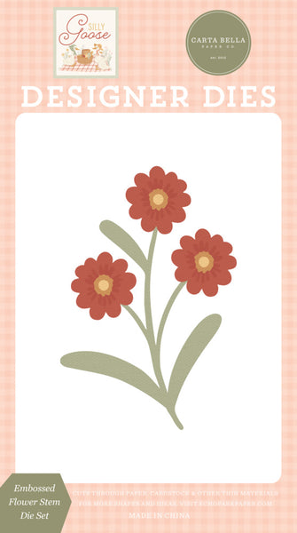 Carta Bella Designer Dies, Silly Goose, Embossed Flower Stem