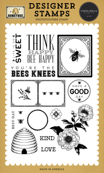 Carta Bella, Clear Stamps, Honeybee, Think Happy