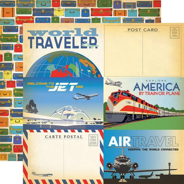 Carta Bella, Passport, Double-Sided Cardstock 12"X12", 4x6 Journaling Cards