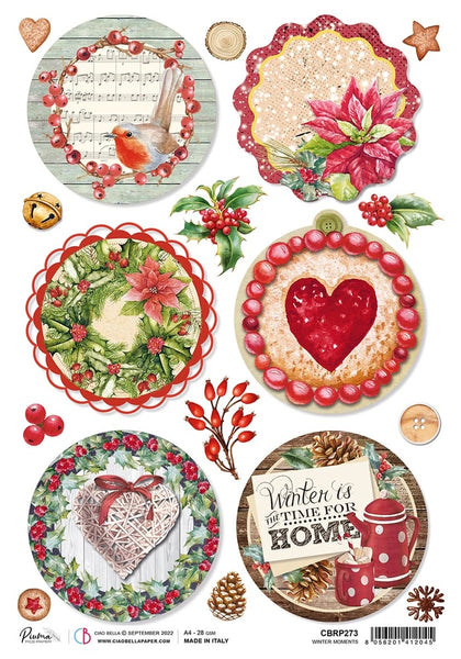 Ciao Bella, A4 Piuma Rice Paper, Winter Moments (CBRP273)