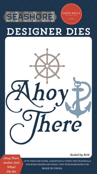 Carta Bella Designer Dies, Seashore, Ahoy There Anchor And Wheel (CBSH444042)