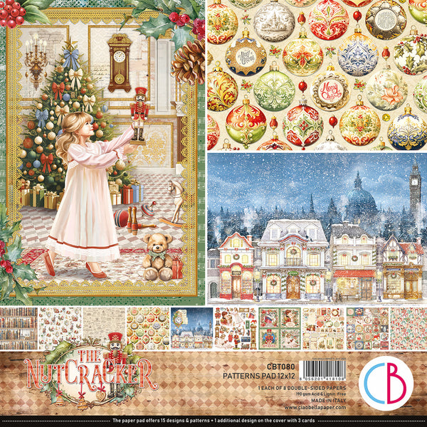 Ciao Bella, Double-Sided 12X12 Patterns Paper Pad, The Nutcracker