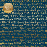 Carta Bella, 12"x12" Foil Textured Cardstock, Navy Thank You Foil