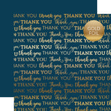 Carta Bella, 12"x12" Foil Textured Cardstock, Navy Thank You Foil