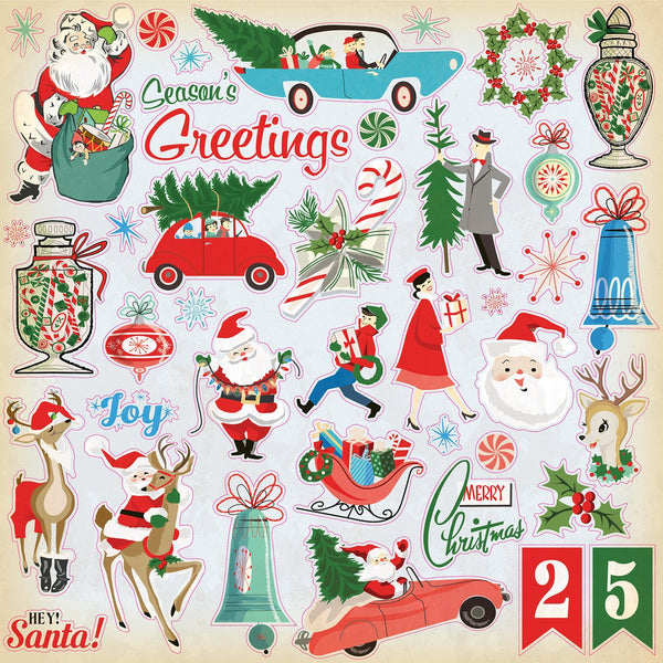 Carta Bella, A Very Merry Christmas, Cardstock Stickers 12"X12" , Element