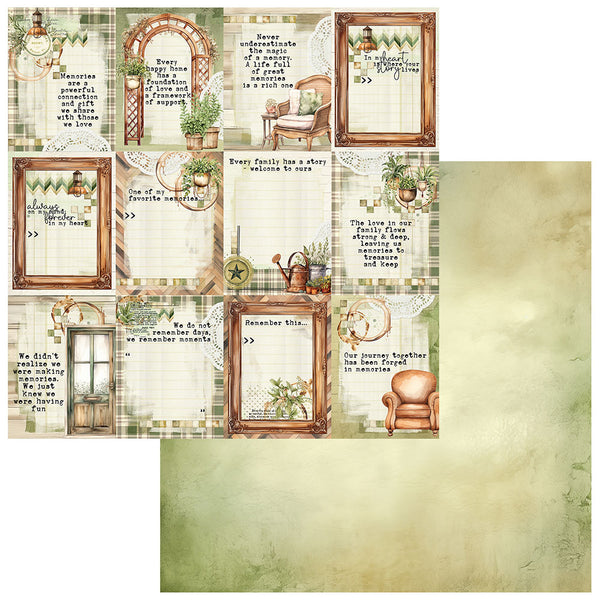 49 and Market, Cottagecore, Double-Sided Cardstock 12"X12", Treasured