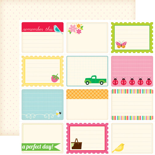 Echo Park Paper, Country Drive, Double-Sided Cardstock 12"X12", Journaling Cards (CD16003)