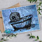 Creative Expressions, Pre Cut Rubber Stamp By Andy Skinner, Botology, Wash Your Worries Away (CEASR070)