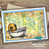 Creative Expressions, Pre Cut Rubber Stamp By Andy Skinner, Botology, Wash Your Worries Away (CEASR070)