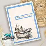 Creative Expressions, Pre Cut Rubber Stamp By Andy Skinner, Botology, Wash Your Worries Away (CEASR070)